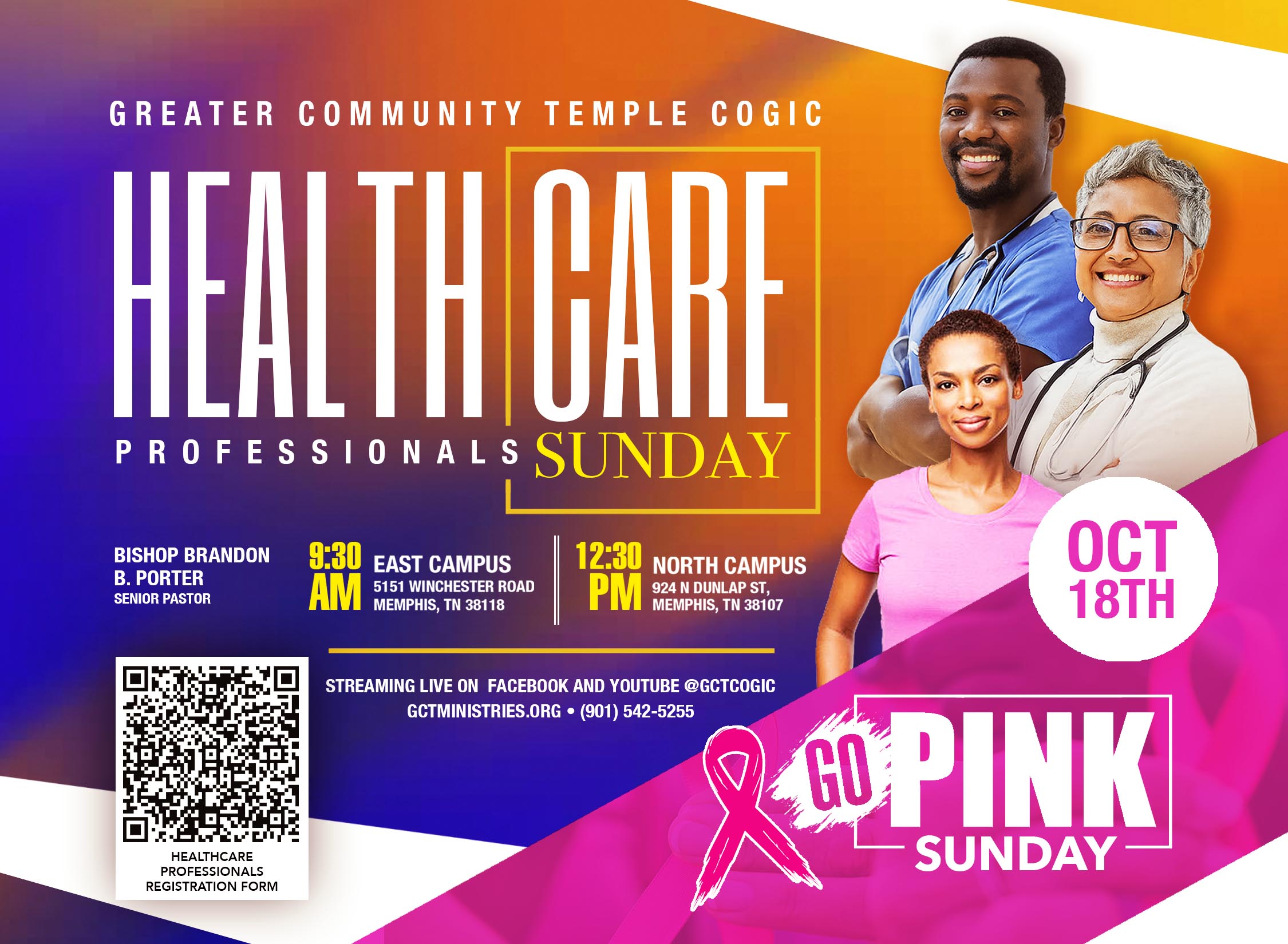 Healthcare Sunday and Go Pink Sunday